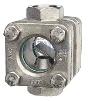 Binnendraad Doorstroomkijkglas met klep