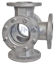 3 hoek flens doorstroom kijkglas